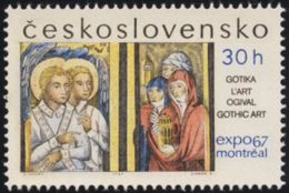 Czechoslovakia / Stamps (1967) 1600: Expo 67, Master Theodoric "Painful Christ"; Design - Painter: Karel Vodak - 1967 – Montreal (Canada)