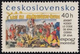 Czechoslovakia / Stamps (1967) 1601: Expo 67, Codex Of Jena "Master John Huss"; Design - Painter: Karel Vodak - 1967 – Montreal (Kanada)