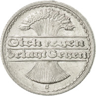 Monnaie, Allemagne, République De Weimar, 50 Pfennig, 1922, Karlsruhe, SUP - 50 Renten- & 50 Reichspfennig