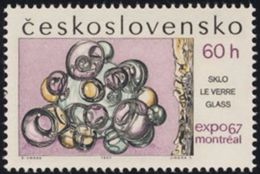 Czechoslovakia / Stamps (1967) 1602: Expo 67 Montreal (Metallurgical Glass); Painter: Karel Vodak - 1967 – Montreal (Canada)