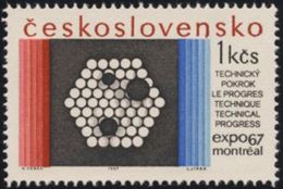 Czechoslovakia / Stamps (1967) 1604: Expo 67 - Cross Section Of The Atomic Reactor Pressure Vessel; Painter: Karel Vodak - 1967 – Montréal (Canada)