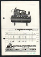 A6540 - Alter Beleg - EKM - Energie Und Kraftmaschinenbau Halle - Bannewitz - Kompressoranlage Kompressor - Maschinen