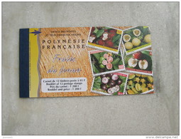 POLYNESIE  CARNET  C590-1   NO YT  590/601 * *  FRUITS DU FENUA - Postzegelboekjes