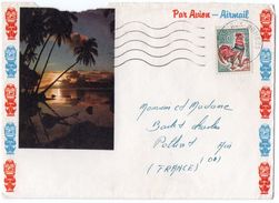 TAHITI - Lettre Illustrée Envoi Par Avion . Cachet " Poste Aux Armées " - Lettres & Documents