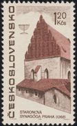 Czechoslovakia / Stamps (1967) 1618: Judaica - Renewed Synagogue In Prague (1268); Painter: Karel Vodak - Mosques & Synagogues