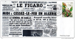 Algérie N° 1617 50ème Anniversaire Du Cessez Le Feu 19 Mars 1962 à Évian France FLN Guerre Algérie Négociations Gaulle - Algeria (1962-...)