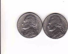 2 X USA 5 Cents 2002 D + 2004 P Lewis & Clark - 1938-…: Jefferson