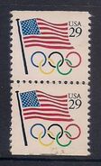 ESTADOS UNIDOS 1991 - UNITED STATES - OLYMPICS BARCELONA 92 - FLAG -  YVERT Nº 1940 - MICHEL 2129 - SCOTT 2528 - Francobolli