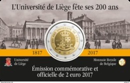 Belgique 2017 : 2&euro; Commémorative ´200 Ans Université De Liège´ (en Coincard, Version FR) - DISPONIBLE EN FRANCE - Belgium