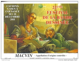 Etiquette Vin BOISCOMMUN Olivier.festival BD Cousance 2011 (La Cité De L'arche...) - Art De La Table