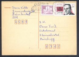 Germany DDR 1989 Card: Alfred Nobel Prize; Peace 1935 Carl Von Ossietzky; Die Weltbuhne; Kasko Sicherung Slogan - Nobel Prize Laureates