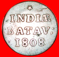 * NOT BRASS (1802-1809): NETHERLANDS EAST INDIES ★ 1/16 GULDEN 1808!  LOW START NO RESERVE! - Indes Neerlandesas