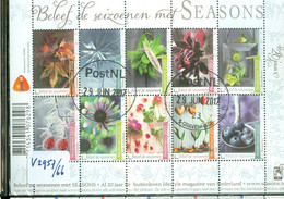 NEDERLAND * V.2957 - 2966 * BLOK * BLOEMEN * FLOWERS * NETHERLANDS * GEBRUIKT * POSTFRIS GESTEMPELD * C.W. Euro 20,00 - Used Stamps