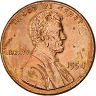 Monnaie, États-Unis, Lincoln Cent, Cent, 1994, U.S. Mint, Philadelphie, TTB - 1959-…: Lincoln, Memorial Reverse