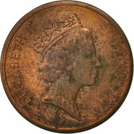 Monnaie, Fiji, Elizabeth II, Cent, 1992, TTB, Copper Plated Zinc, KM:49a - Fidschi