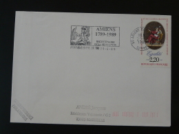 80 Somme Amiens Révolution Francaise 1989 (concordante) - Flamme Sur Lettre Postmark On Cover - Rivoluzione Francese