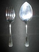 Ancien Couvert De Service En Métal Argenté Christofle Début XX ème - Silverware