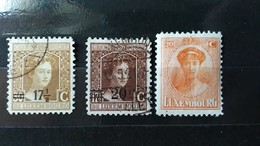 RARE SET LOT LUXEMBOURG 20+30+17 1/2 OVERPRINT 17 1/2+20 GRAND DUCHE STAMP TIMBRE - 1914-24 Maria-Adelaide