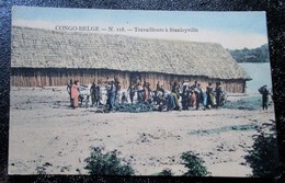 Congo Travailleurs Stanleyville Cpa - Congo Belge