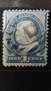 RARE 1 CENT US USA FRANKLIN 1890 DARK BLUE SUPERB STAMP WMK "D" TIMBRE - Autres & Non Classés