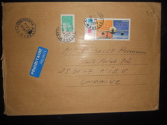 France , Poste Aerienne Letttre De Seingbouse 2003 Pour Kiev - 1960-.... Briefe & Dokumente