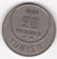 Tunisie Protectorat Français . 20 Francs 1950 - AH 1370. Copper Nickel - Tunisie