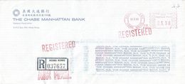 Hong Kong 1981 Causeway Bay Chase Manhattan Bank Meter Franking Pitney Bowes-GB “5340” PB 806 Registered Cov - Covers & Documents