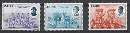 Zaïre  Nrs1068-1069-1070 150e Verjaardag Van België - Postfris - Used Stamps