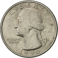 Monnaie, États-Unis, Washington Quarter, Quarter, 1990, U.S. Mint, Denver - 1932-1998: Washington