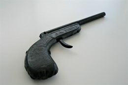 Vintage TOY GUN : J.A. PARIS - L=21cm - 1930s - Keywords : Cap Gun - Cork Gun - Rifle - Revolver - Pistol - Tin - Decotatieve Wapens