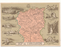 Carte Géographique - Département De Constantine - Lemonnier & Schrader, Hachette & Cie - Sonstige