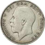 Monnaie, Grande-Bretagne, George V, 1/2 Crown, 1921, B+, Argent, KM:818.1a - K. 1/2 Crown