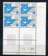 4448 - FRANCE Préoblitérés N°198 ** 1.36F Turquoise  L'air   Du   11.1.88    SUPERBE - Préoblitérés