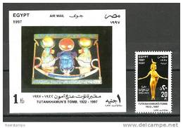 Egypt - 1997 - ( Goddess Selket - Tutankhamen, Discovery Of Tutankhamen's Tomb, 75th Anniv. ) - With S/S - MNH - Egyptologie