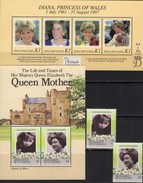 Lady Di/Queen Mum 1985 Vincent 421/2,Block 12+Papua New Guinee Bl.14 ** 17€ M/s Diana Blocs Art S/s Sheets Bf Royal - Fête Des Mères