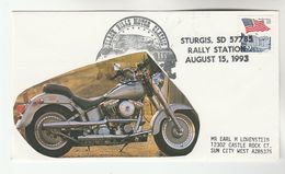 1993  BLACK HILLS MOTORBIKE CLASSIC EVENT COVER  USA Sturgis Stamps Sport  Motorcycle Race - Moto