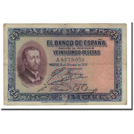 Billet, Espagne, 25 Pesetas, 1926, 1926-10-12, KM:71a, TB+ - 1-2-5-25 Peseten