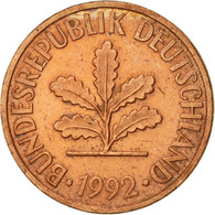 Monnaie, République Fédérale Allemande, 2 Pfennig, 1992, Karlsruhe, TTB+ - 2 Pfennig