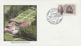 Enveloppe  FDC  1er  Jour   Abbaye  De   FLARAN     VALENCE  SUR   BAISE    1990 - Abbayes & Monastères