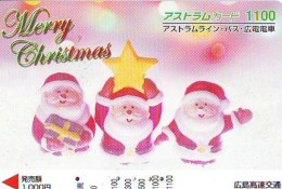 Carte Prépayée Japon * NOËL (2044) MERRY CHRISTMAS  Prepaid Card Japan Karte WEIHNACHTEN JAPAN * KERST NAVIDAD - Noel