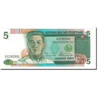 Billet, Philippines, 5 Piso, Undated (1985-94), KM:168b, NEUF - Filipinas