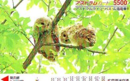 Carte Prépayée Japon * Oiseau * HIBOU (2023) OWL * BIRD Japan Prepaidcard * KARTE * EULE * UIL * VOGEL * - Gufi E Civette