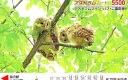 Carte Prépayée Japon * Oiseau * HIBOU (2023) OWL * BIRD Japan Prepaidcard * KARTE * EULE * UIL * VOGEL * - Uilen