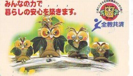 Télécarte Japon Oiseau * HIBOU (2013) * OWL * BIRD Japan Phonecard * TELEFONKARTE * EULE * UIL - Owls