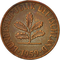 Monnaie, République Fédérale Allemande, 2 Pfennig, 1959, Munich, TTB, Bronze - 2 Pfennig