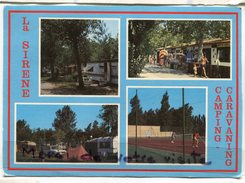 - ARGELÈS-sur-MER - Camping Caravaning, La Sirène, 4 Vues,  Peu Courante, Grand Format, écrite, TBE, Scans. - Argeles Sur Mer