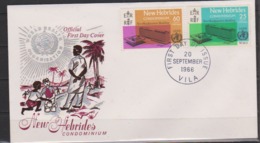 NOUVELLES  HEBRIDES    N° YVERT  :    247/248   Sur   FDC     OBLITERE - FDC