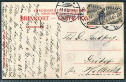 1910 Denmark Fiskebaek Hotel, Bicycles Postcard Copenhagen Hjllerod.Postal Stationery Cut-outs! - Cartas & Documentos