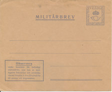 Sweden Cover Fältpost In Mint Condition - Military