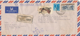 India Registered Air Mail Cover Sent To USA Townhall Bombay 6-6-1977 - Airmail